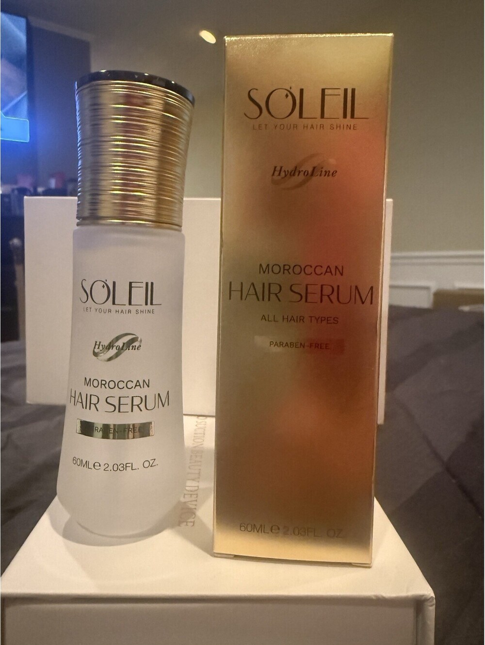 Soleil Moroccan Hair Serum 2.03 Fl. Oz. 60ml Hydroline Paraben Free
